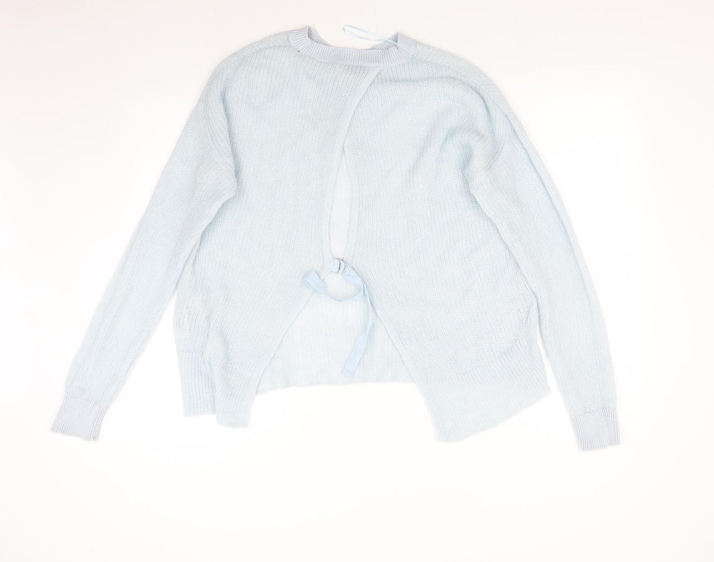 Topshop Womens Blue  Knit Pullover Jumper Size 14