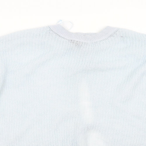 Topshop Womens Blue  Knit Pullover Jumper Size 14