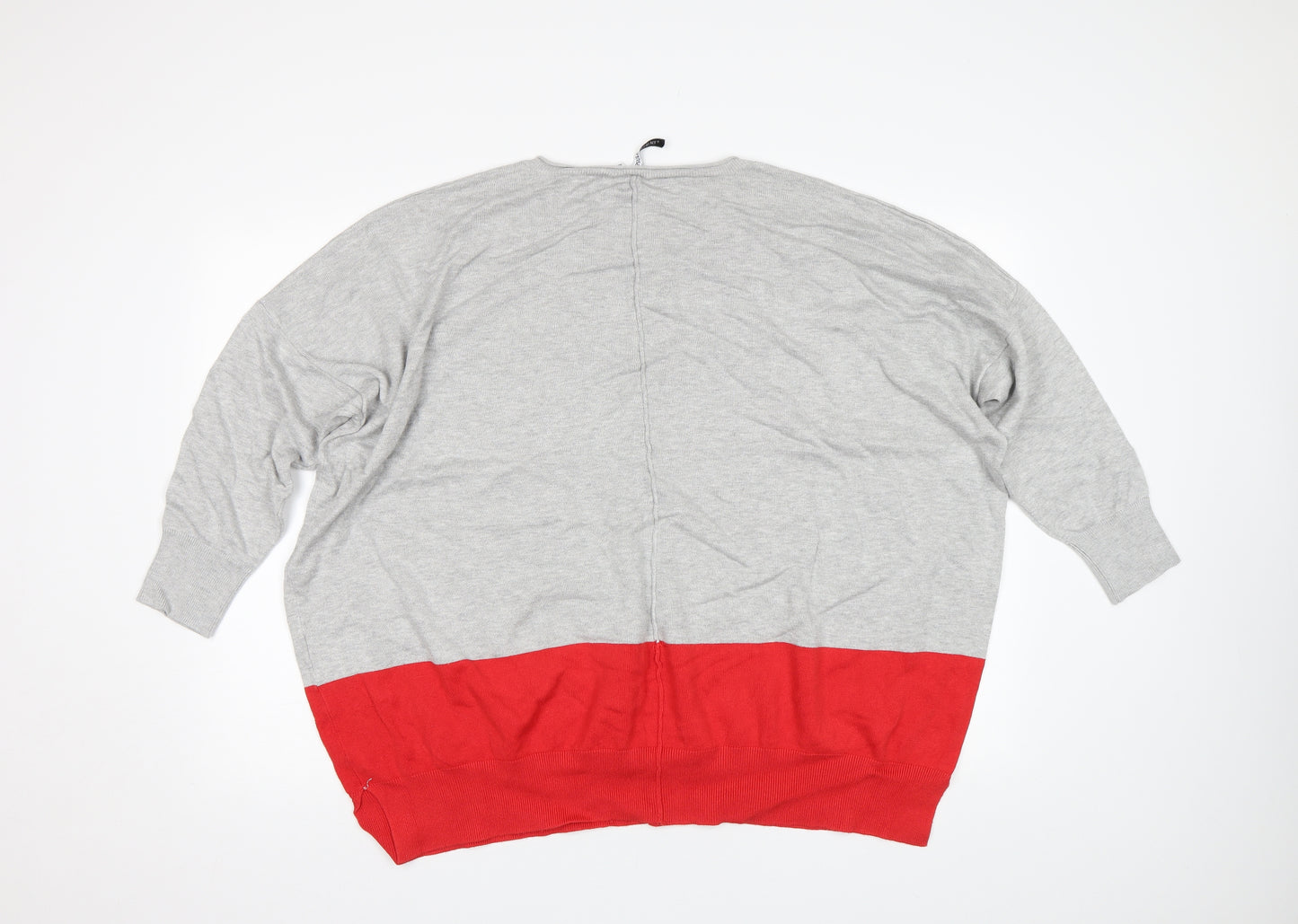 Capsule Womens Grey Striped  Pullover Jumper Size 24