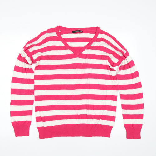 Atmosphere Womens Pink Striped  Pullover Jumper Size 14