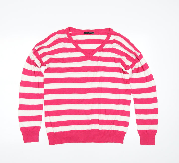Atmosphere Womens Pink Striped Pullover Jumper Size 14