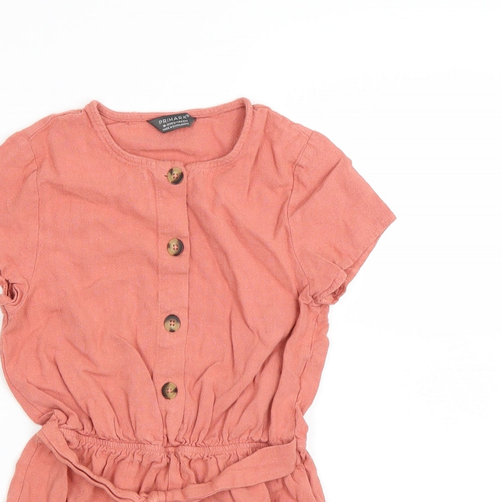 Primark Girls Pink   Playsuit One-Piece Size 10-11 Years