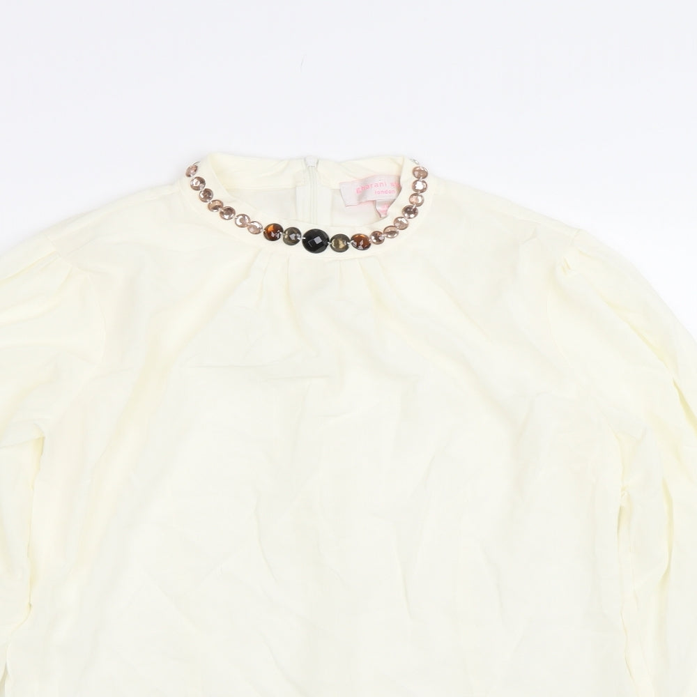 Gharani Strok Womens Beige   Basic T-Shirt Size L