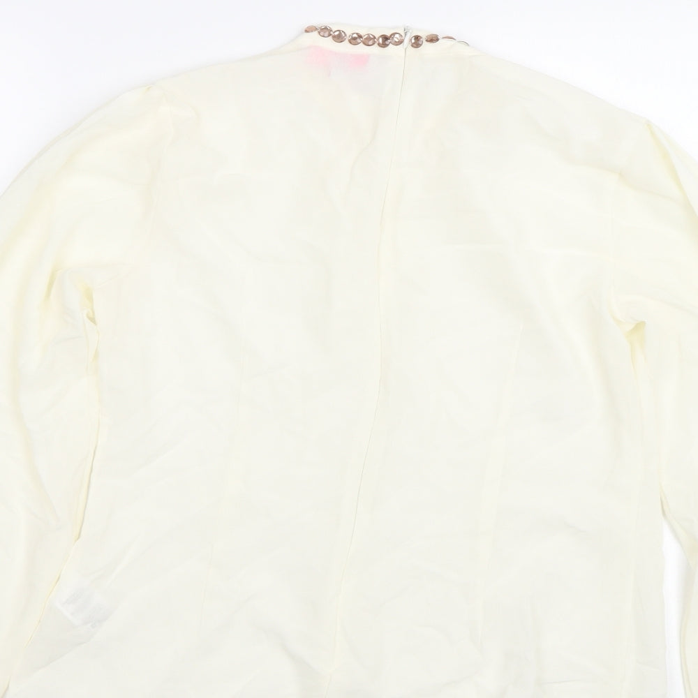 Gharani Strok Womens Beige   Basic T-Shirt Size L