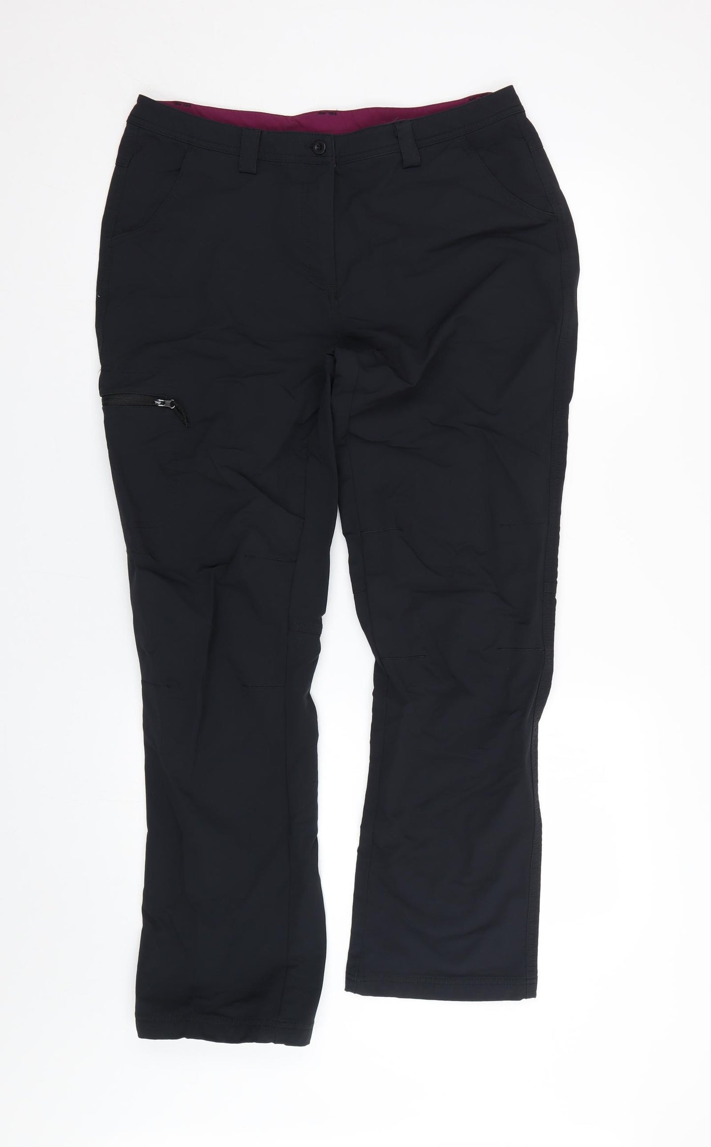Mountain Warehouse Womens Black   Rain Trousers Trousers Size 14 L28 in