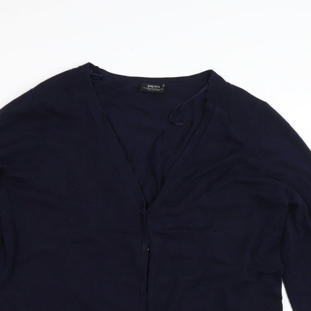 Papaya Womens Blue   Cardigan Jumper Size 20