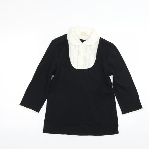 Cotton Traders Womens Black   Pullover Jumper Size 10