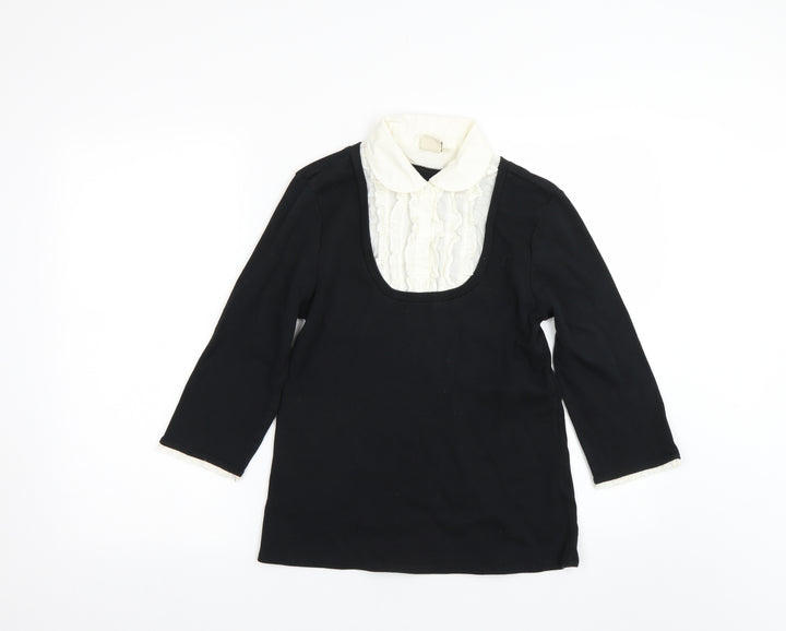 Cotton Traders Womens Black   Pullover Jumper Size 10