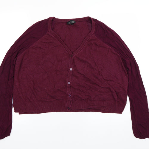 Topshop Womens Purple   Cardigan Jumper Size 14