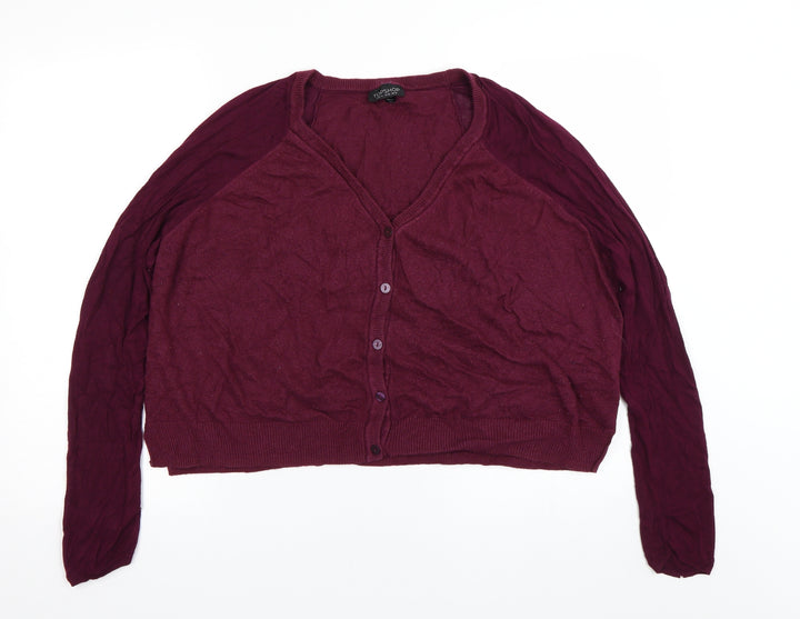 Topshop Womens Purple   Cardigan Jumper Size 14