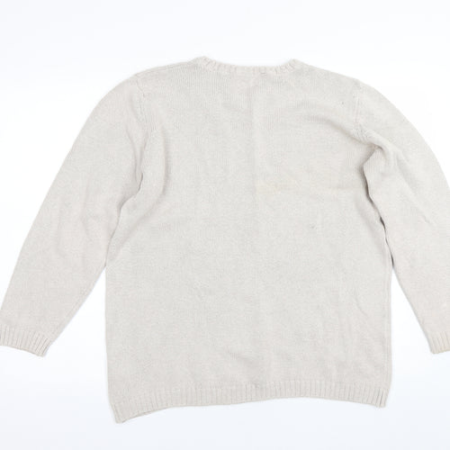 M&S Womens Beige   Pullover Jumper Size 16