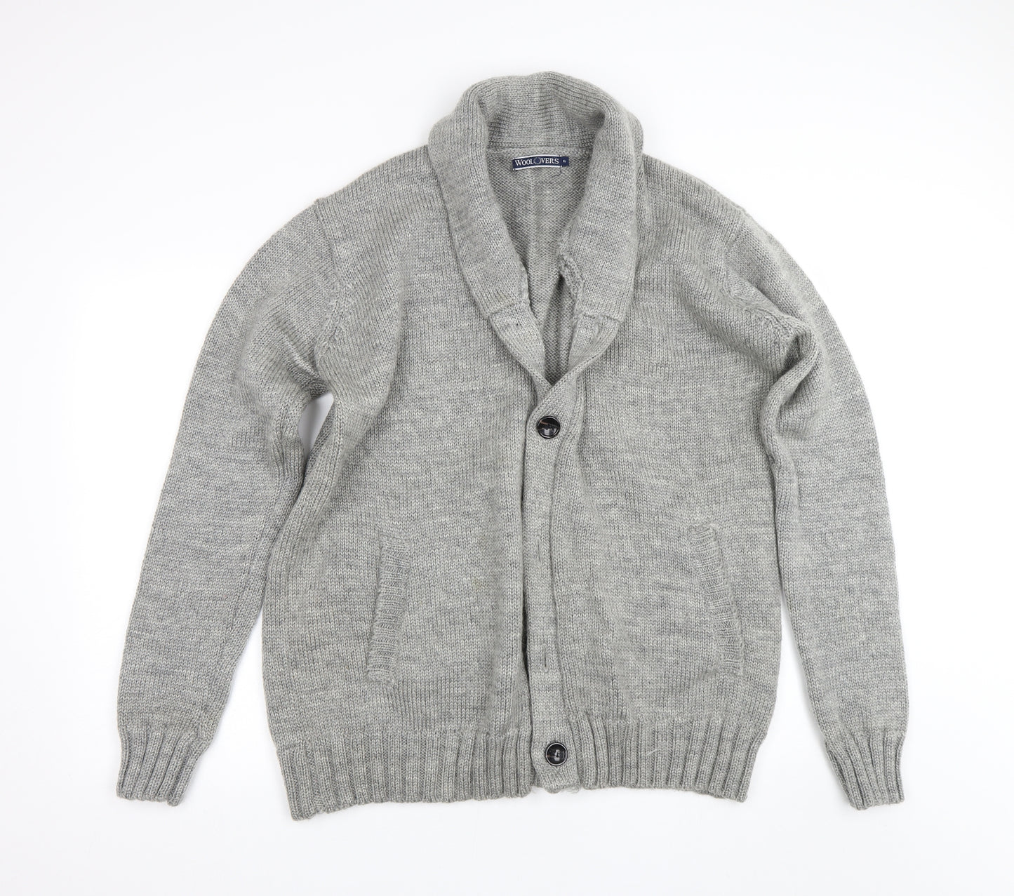 Wollovers Mens Grey   Cardigan Jumper Size XL