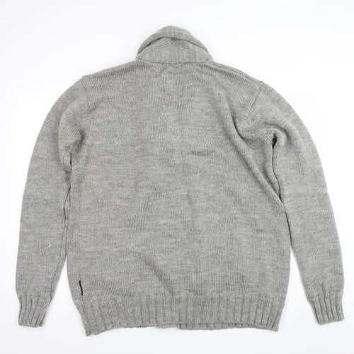 Wollovers Mens Grey   Cardigan Jumper Size XL
