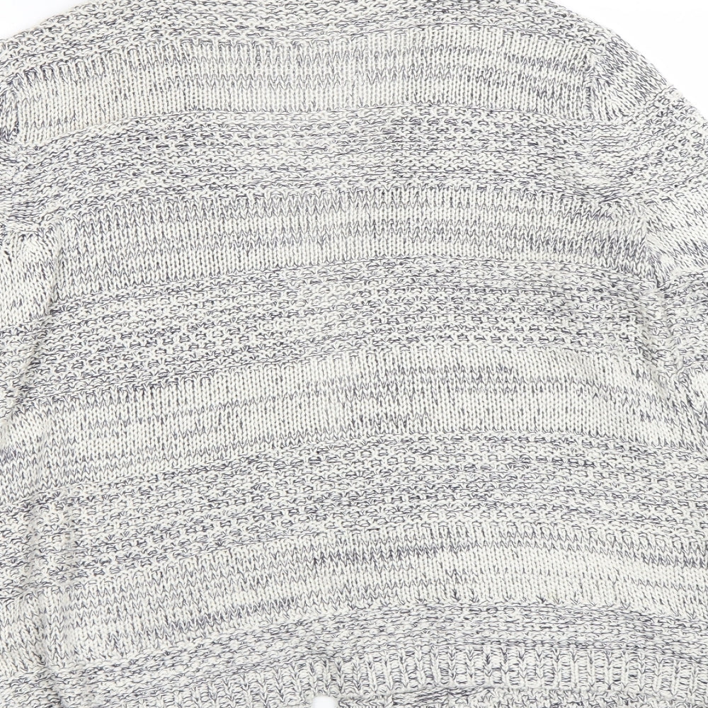 Debenhams Womens Beige Striped  Cardigan Jumper Size 16