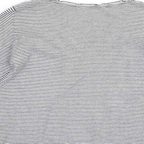 Bonmarché Womens White Striped  Pullover Jumper Size 12