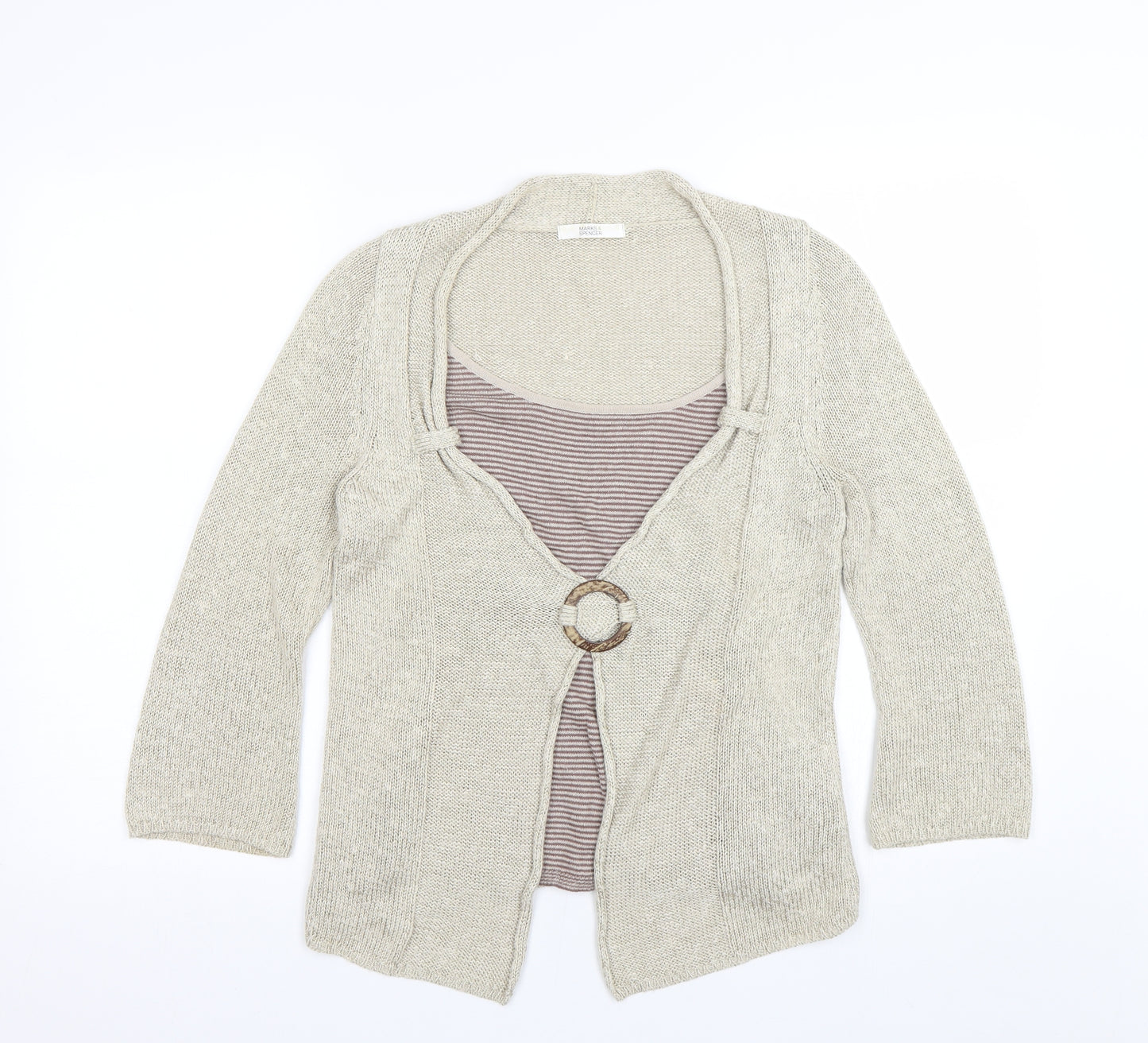 M&S Womens Beige   Pullover Jumper Size 8
