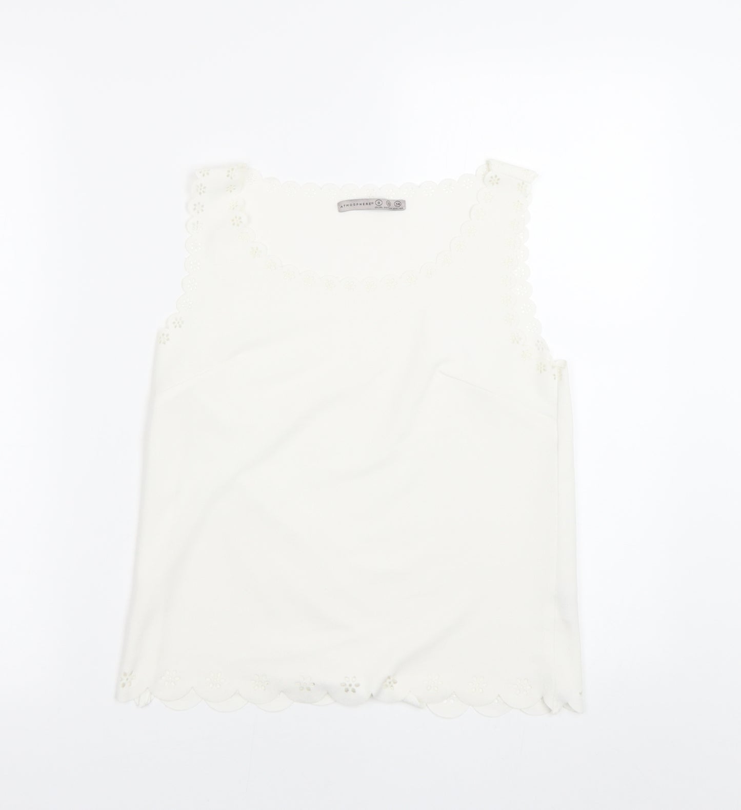 Primark Womens White Floral  Basic Tank Size 8