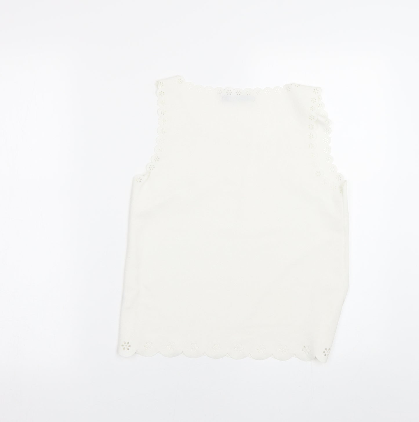 Primark Womens White Floral  Basic Tank Size 8