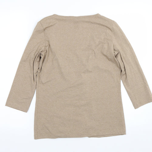 Per Una Womens Brown   Basic T-Shirt Size 10
