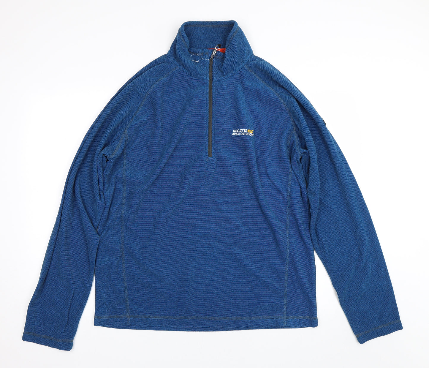 Regetta Mens Blue Striped  Pullover Sweatshirt Size XL
