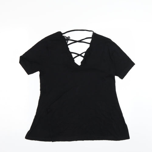 Miss Selfridge Womens Black   Basic T-Shirt Size 6