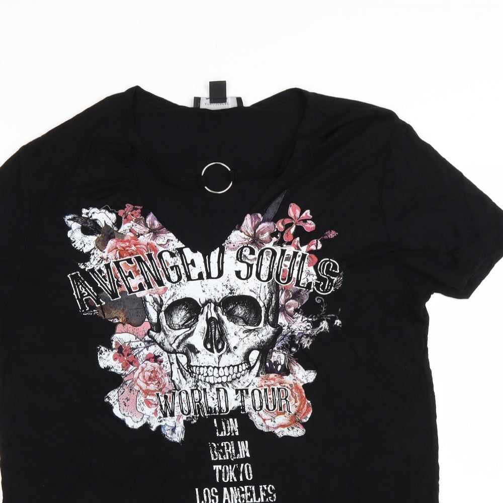 Atmosphere Womens Black   Basic T-Shirt Size 12
