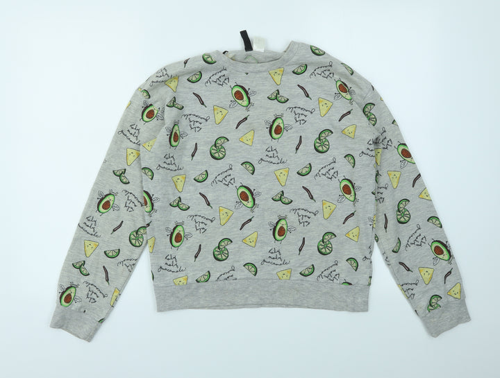 H&M Womens Multicoloured Geometric  Pullover Jumper Size XS