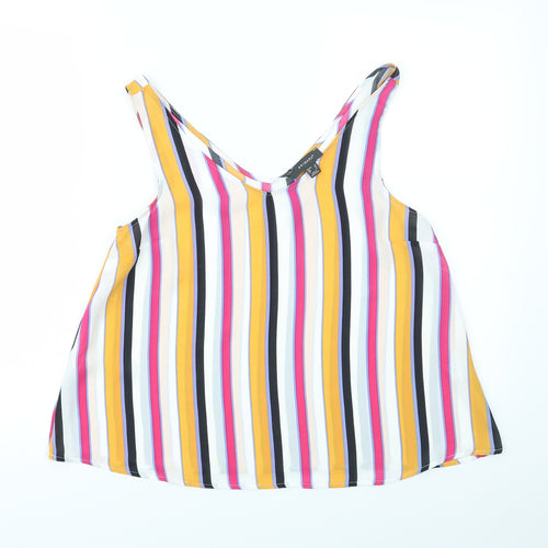 Primark Womens Multicoloured Striped  Basic Blouse Size 8