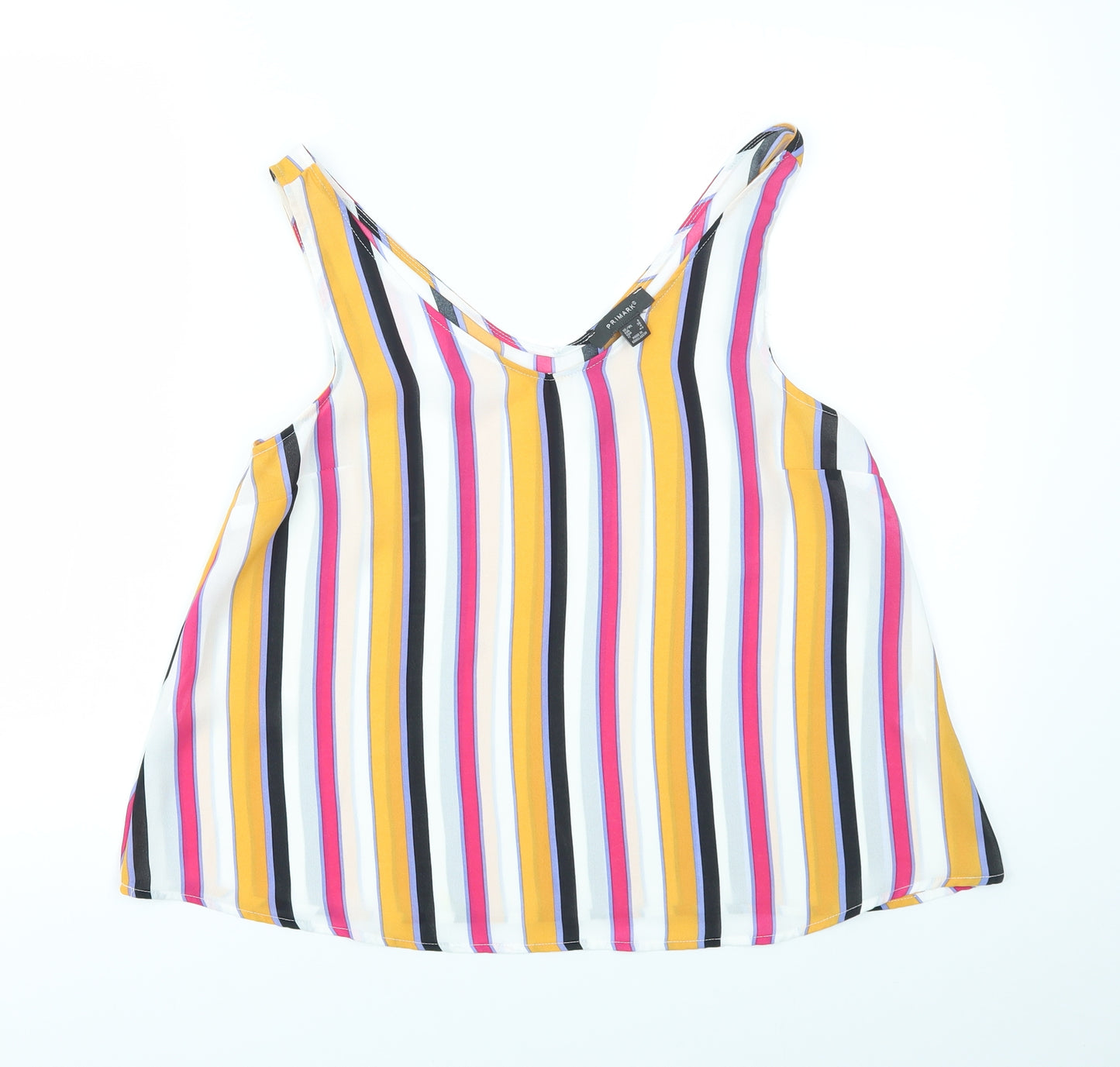 Primark Womens Multicoloured Striped  Basic Blouse Size 8