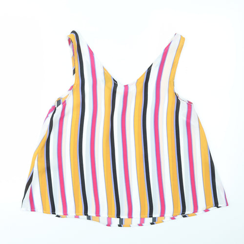 Primark Womens Multicoloured Striped  Basic Blouse Size 8