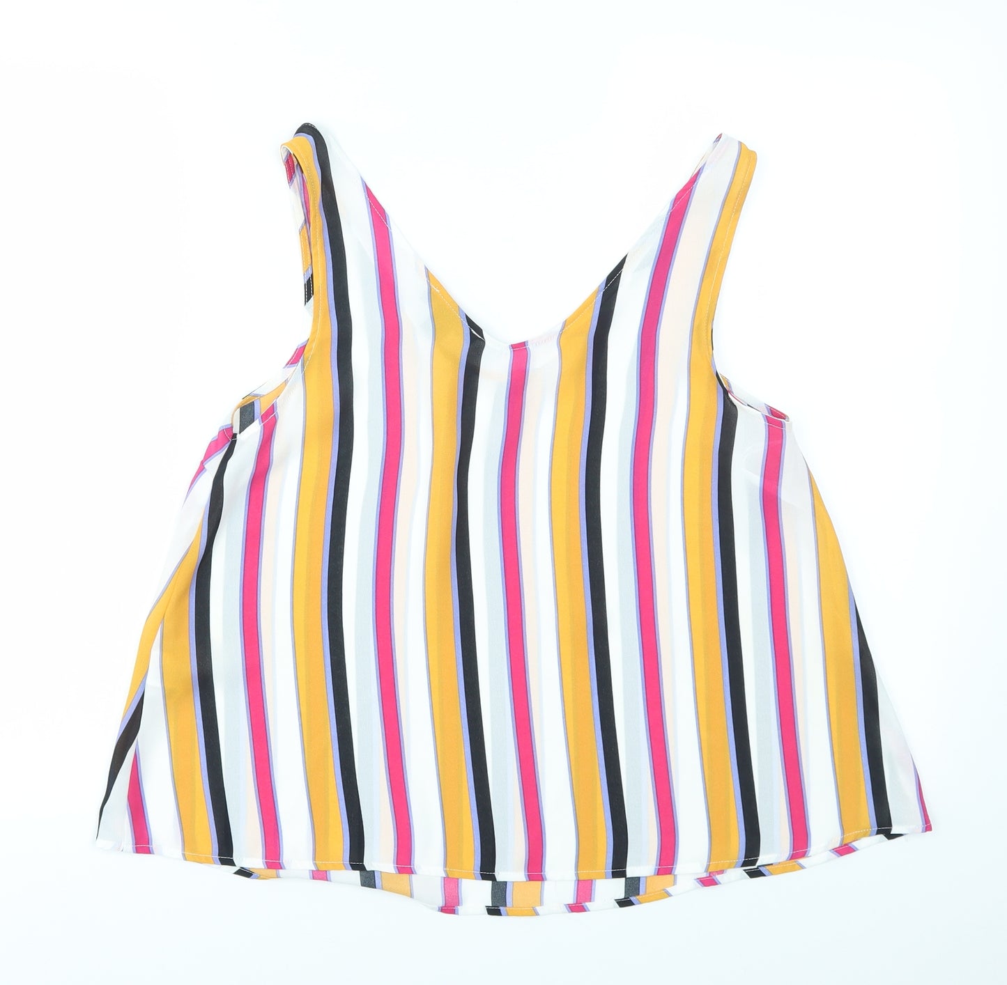 Primark Womens Multicoloured Striped  Basic Blouse Size 8