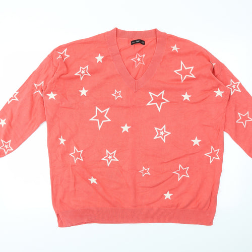 F&F Womens Multicoloured Geometric  Pullover Jumper Size 10
