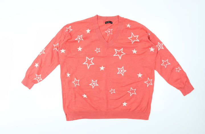 F&F Womens Multicoloured Geometric Pullover Jumper Size 10