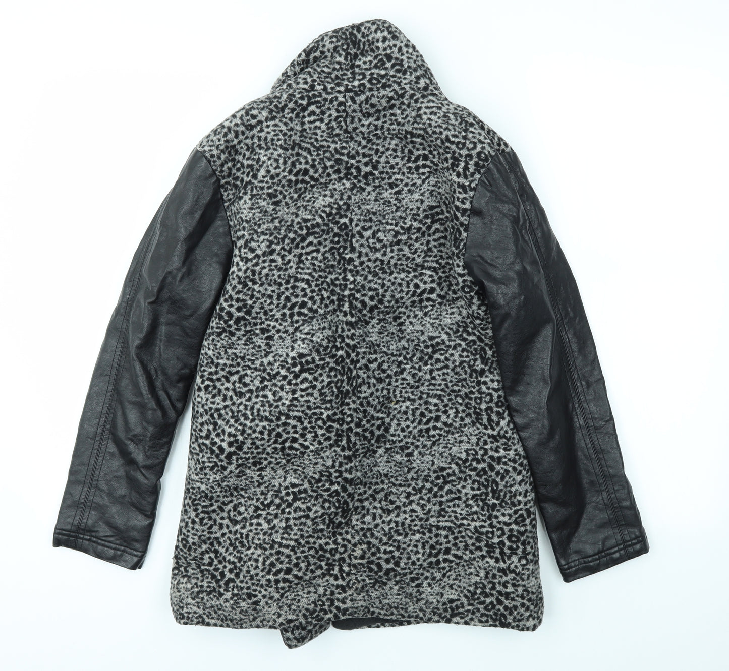 YD Girls Green Animal Print  Basic Coat Coat Size 11-12 Years