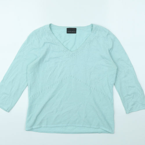ALEX &CO Womens Blue   Basic T-Shirt Size 8