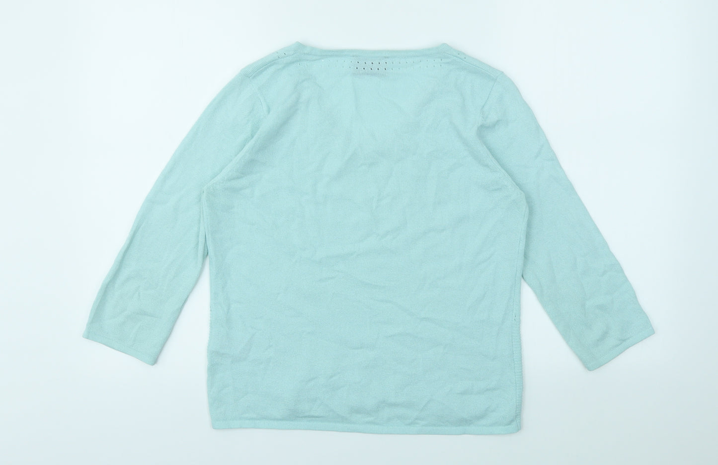 ALEX &CO Womens Blue   Basic T-Shirt Size 8