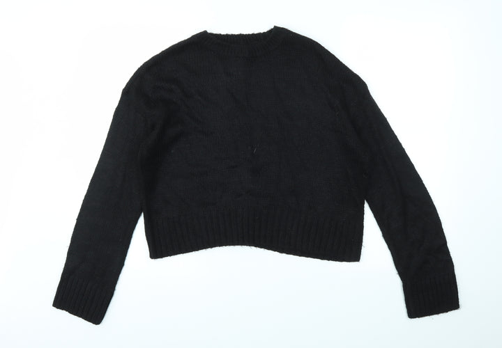 New Look Womens Black Pullover Jumper Size S