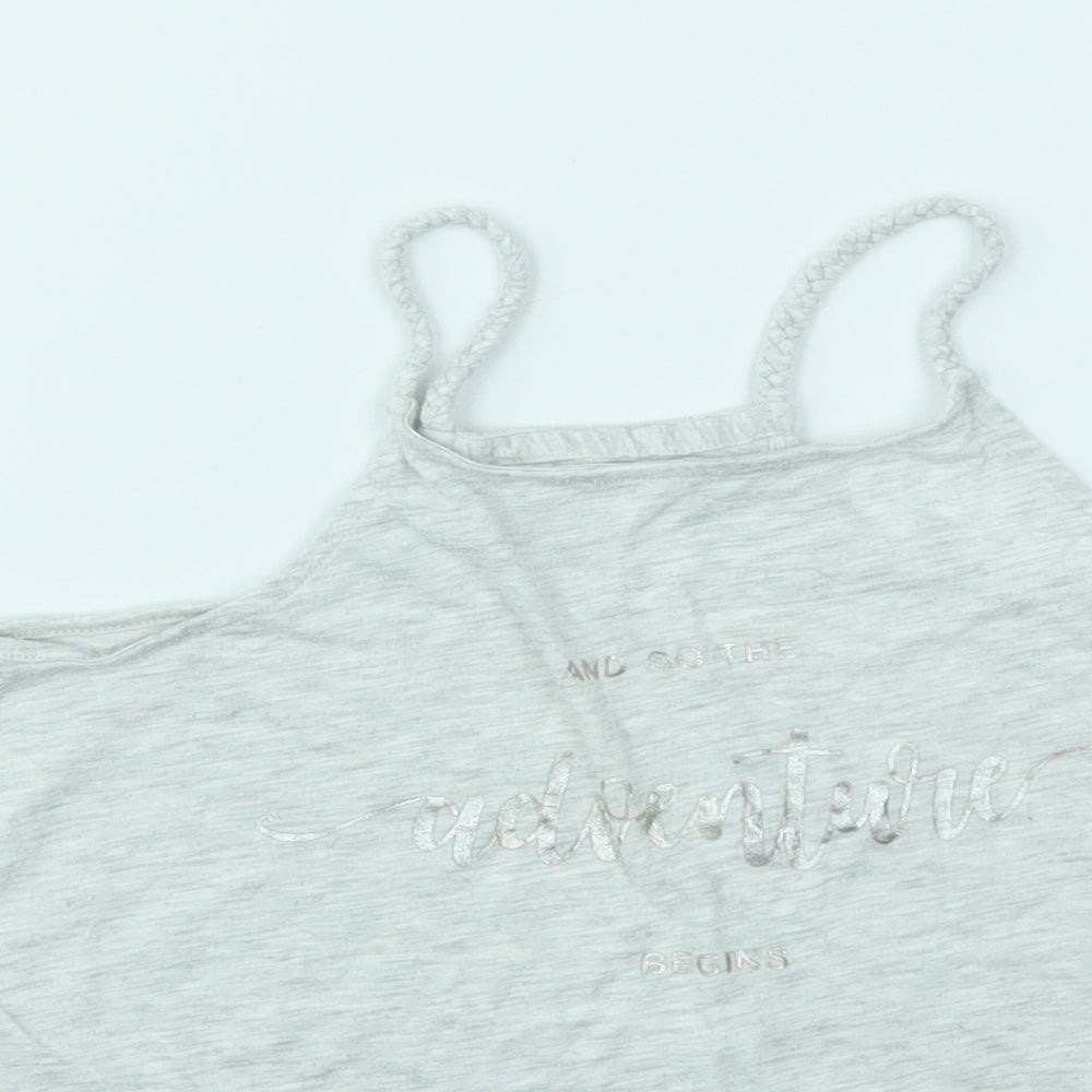 H&M Girls Grey   Basic T-Shirt Size 9-10 Years