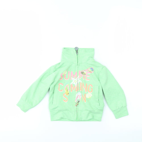 YES  I DO Girls Green   Full Zip Jumper Size 12-18 Months