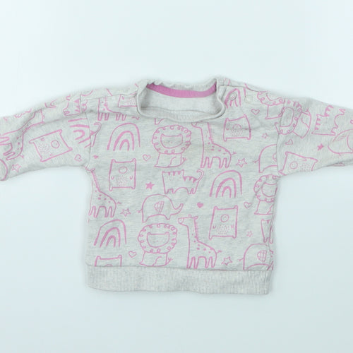 George Girls Multicoloured Geometric  Pullover Jumper Size 0-3 Months