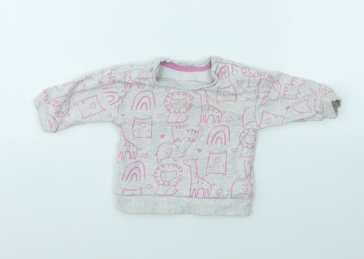 George Girls Multicoloured Geometric  Pullover Jumper Size 0-3 Months
