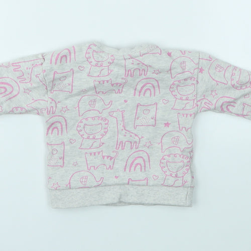 George Girls Multicoloured Geometric  Pullover Jumper Size 0-3 Months