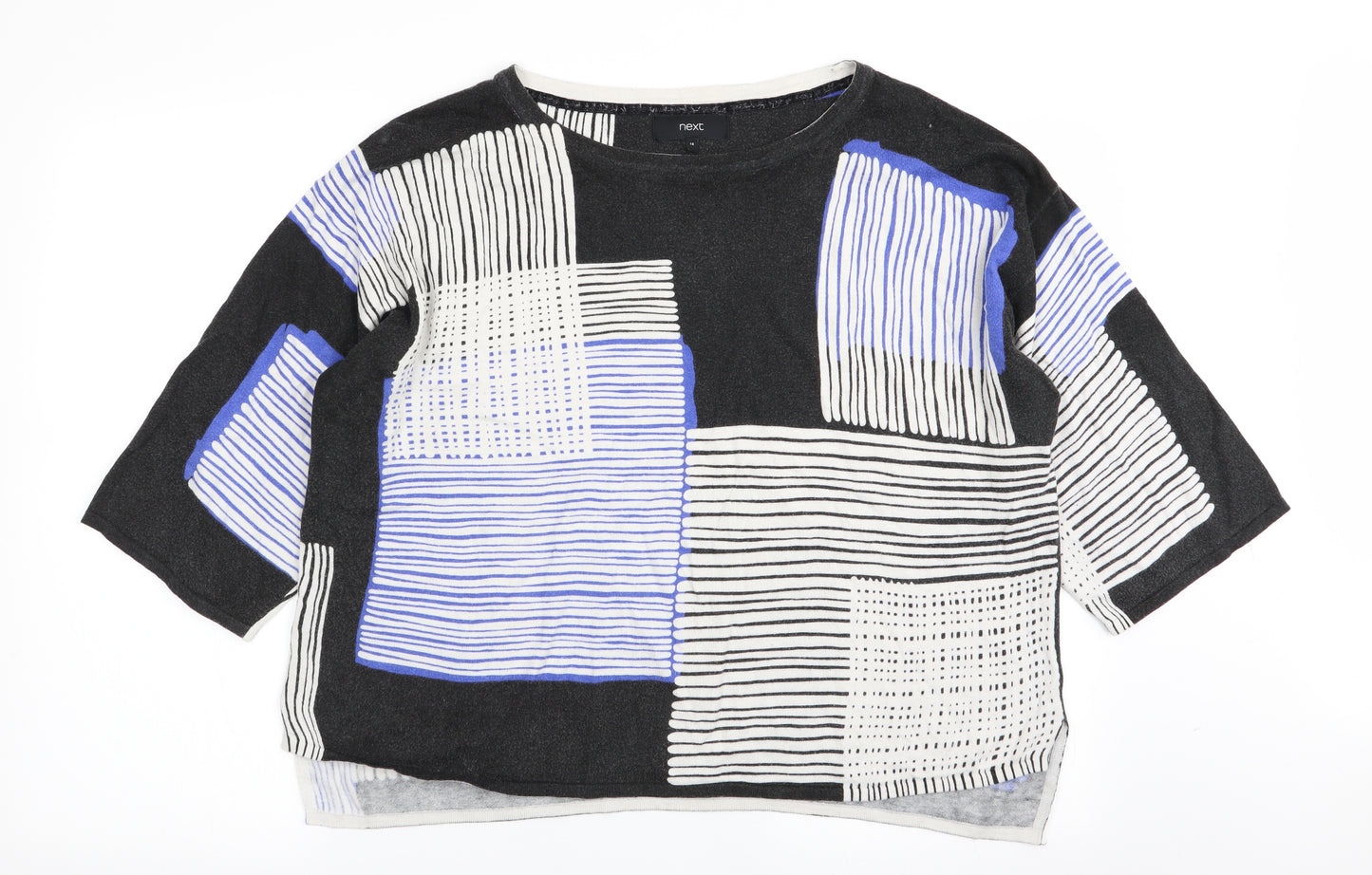 NEXT Womens Multicoloured Geometric  Pullover Jumper Size 14