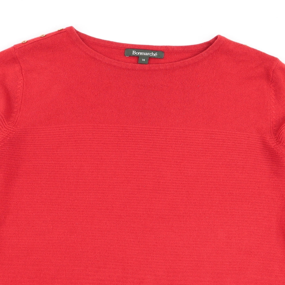 bonmarche Womens Orange   Basic T-Shirt Size 14