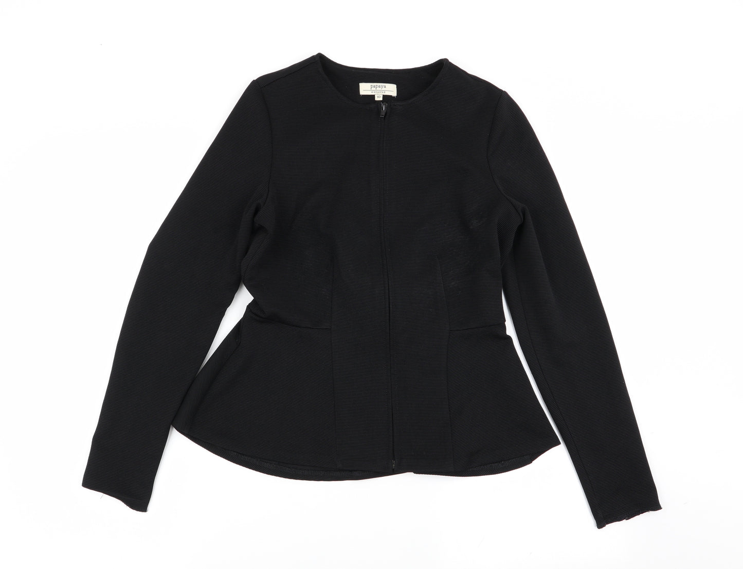 Papaya Womens Black   Full Zip Jumper Size 10