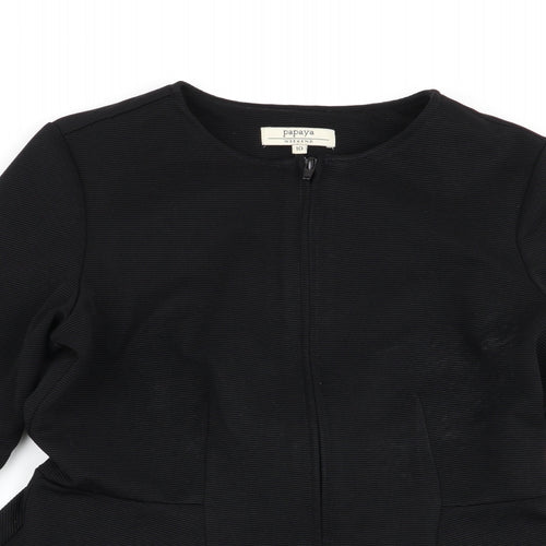 Papaya Womens Black   Full Zip Jumper Size 10