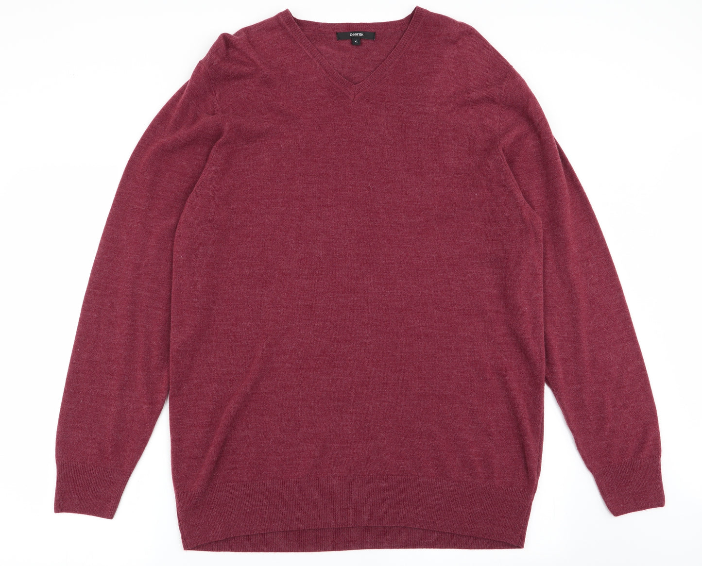 Asda George Mens Red   Pullover Jumper Size XL