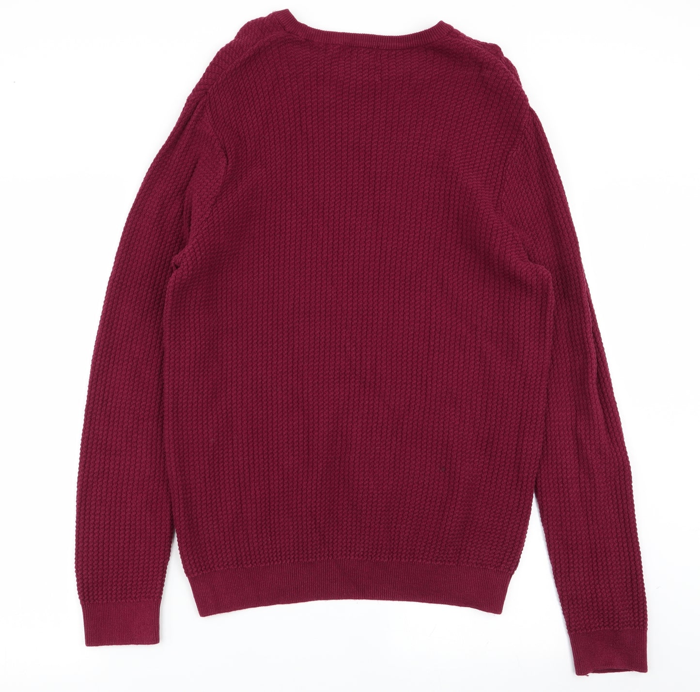 M&S Mens Red   Pullover Jumper Size L