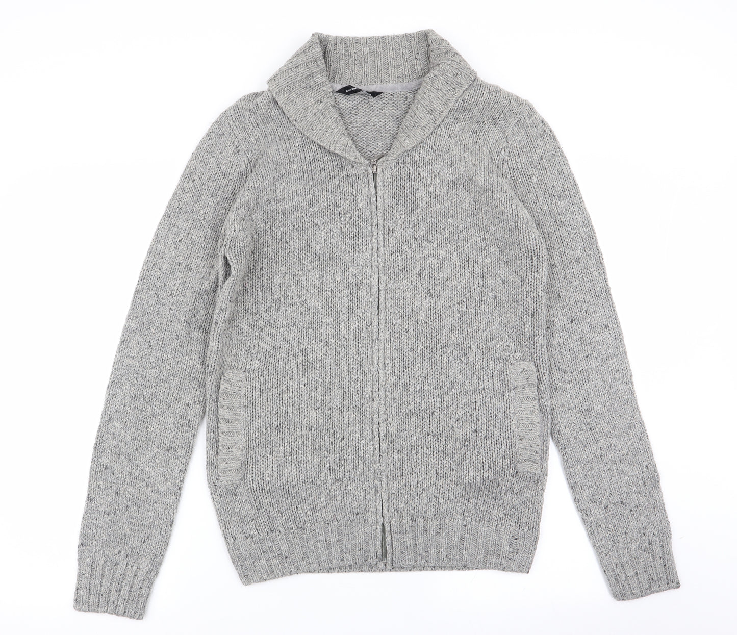 Cedar Wood State Mens Grey   Full Zip Jumper Size M