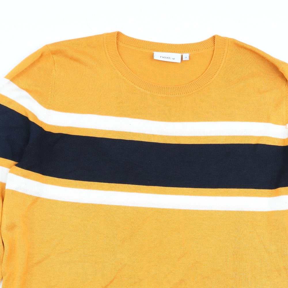 NEXT Womens Yellow   Pullover Jumper Size 14